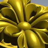 Decorative Floral Rosette STL for CNC