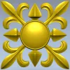 Aurelia Rosette - STL 3D model for CNC milling