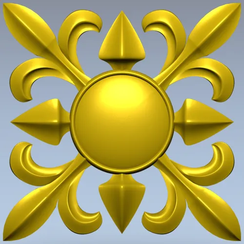 Aurelia Rosette - STL 3D model for CNC milling