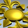 Aurelia Rosette - STL 3D model for CNC milling