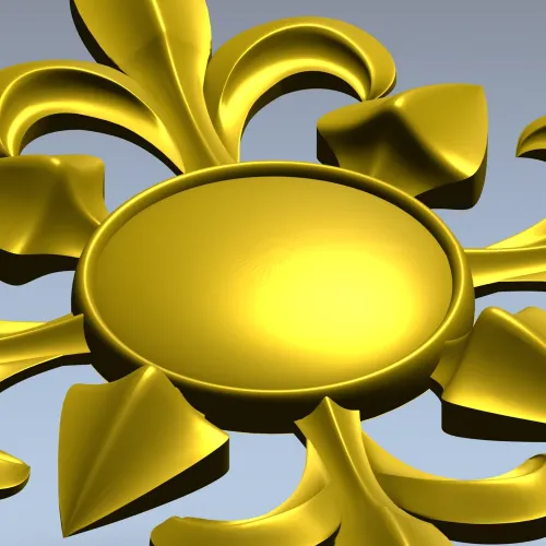 Aurelia Rosette - STL 3D model for CNC milling