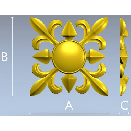 Aurelia Rosette - STL 3D model for CNC milling