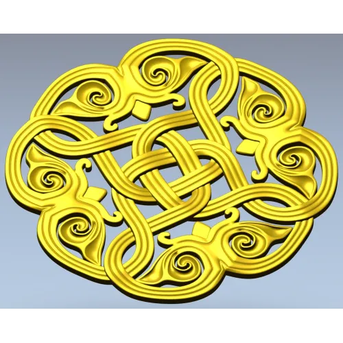 Round Celtic Knot Rosette - STL 3D Model for CNC