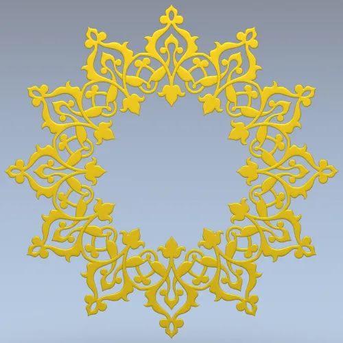 Ornamental Arabesque Rosette STL for CNC