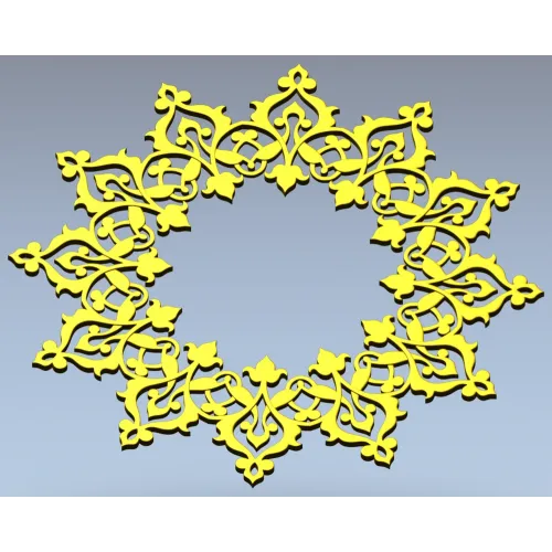 Ornamental Arabesque Rosette STL for CNC