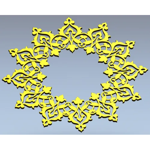 Ornamental Arabesque Rosette STL for CNC