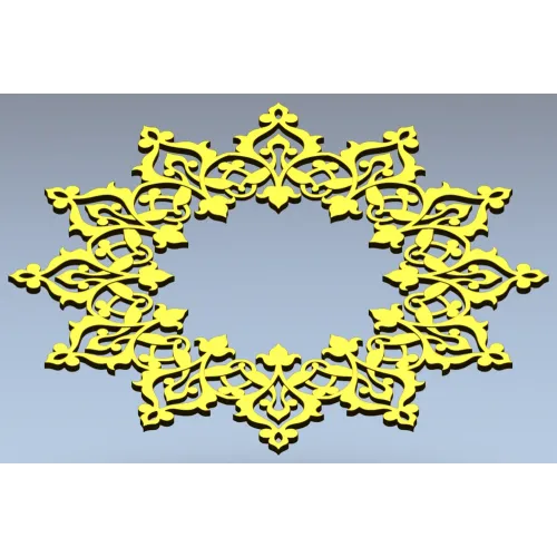 Ornamental Arabesque Rosette STL for CNC