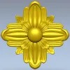 Розетка "Лепестковый крест" - 3D модель STL для ЧПУ