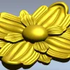 Розетка "Лепестковый крест" - 3D модель STL для ЧПУ