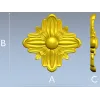 Розетка "Лепестковый крест" - 3D модель STL для ЧПУ