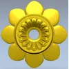 Floral Rosette STL Model for CNC