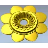 Floral Rosette STL Model for CNC