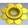 Floral Rosette STL Model for CNC