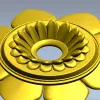 Floral Rosette STL Model for CNC