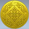 Ornamental Rosette 3D Model STL for CNC Milling