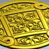 Ornamental Rosette 3D Model STL for CNC Milling
