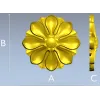 Декоративная розетка "Солнечный цветок" - 3D модель STL для ЧПУ
