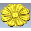 Классическая розетка в низком рельефе для ЧПУ (STL)