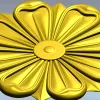 Классическая розетка в низком рельефе для ЧПУ (STL)