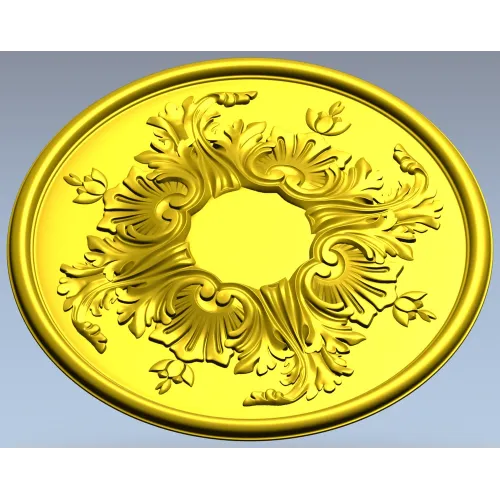 Ornate Acanthus Rosette - 3D STL Model for CNC Milling