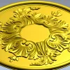 Ornate Acanthus Rosette - 3D STL Model for CNC Milling