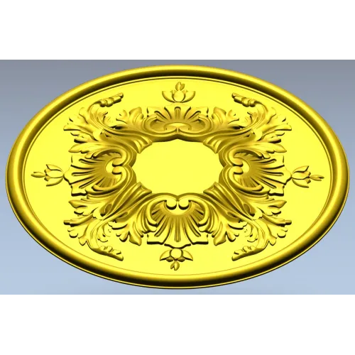 Ornate Acanthus Rosette - 3D STL Model for CNC Milling