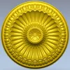 Резная розетка "Солнечный медальон" - 3D STL для ЧПУ