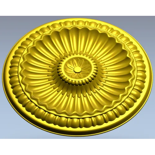 Резная розетка "Солнечный медальон" - 3D STL для ЧПУ