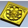 Квадратная розетка с цветком - 3D модель STL для ЧПУ