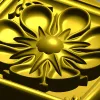 Квадратная розетка с цветком - 3D модель STL для ЧПУ