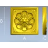 Квадратная розетка с цветком - 3D модель STL для ЧПУ