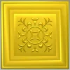 Square Rosette STL - Ornate Medallion 3D Model for CNC