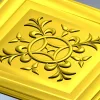Square Rosette STL - Ornate Medallion 3D Model for CNC