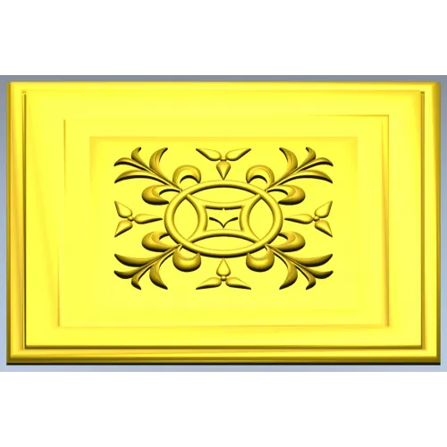 Square Rosette STL - Ornate Medallion 3D Model for CNC