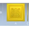 Square Rosette STL - Ornate Medallion 3D Model for CNC