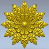 Розетка Лотос - 3D модель STL для ЧПУ, декоративная розетка