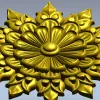 Розетка Лотос - 3D модель STL для ЧПУ, декоративная розетка