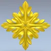 Acanthus Star Rosette - STL 3D model for CNC