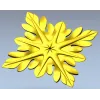 Acanthus Star Rosette - STL 3D model for CNC
