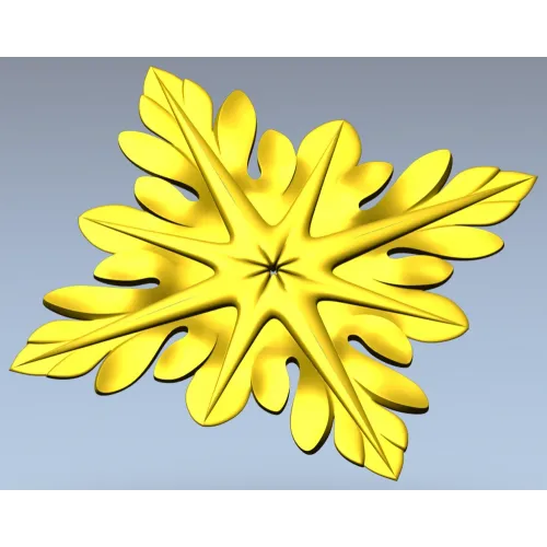 Acanthus Star Rosette - STL 3D model for CNC
