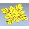Acanthus Star Rosette - STL 3D model for CNC