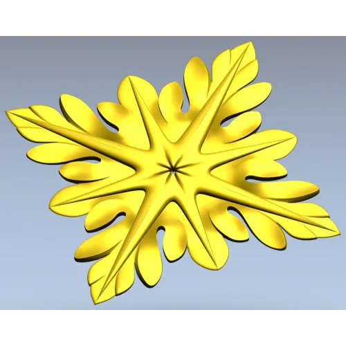 Acanthus Star Rosette - STL 3D model for CNC
