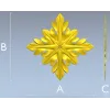 Acanthus Star Rosette - STL 3D model for CNC