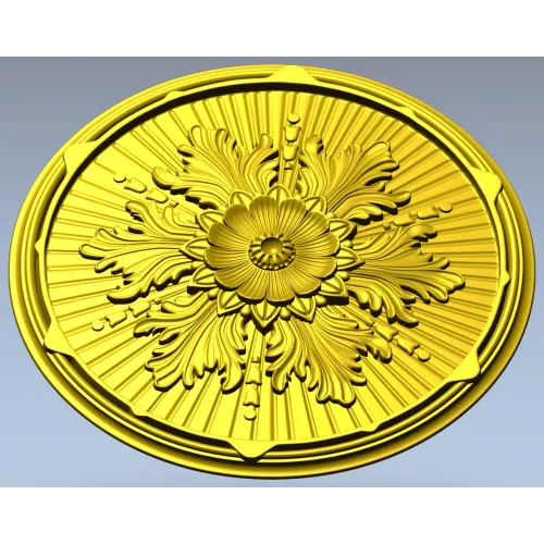 Aurelian Rosette - detailed round rosette STL for CNC