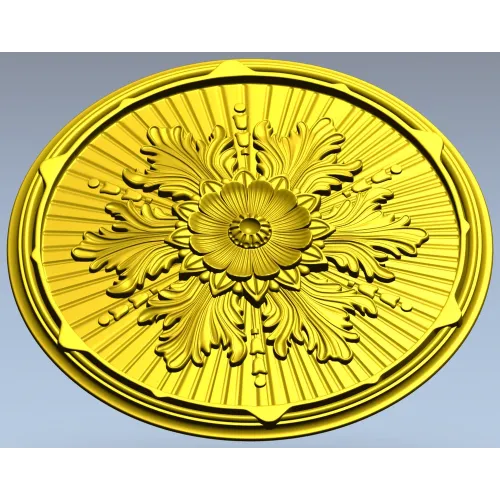 Aurelian Rosette - detailed round rosette STL for CNC