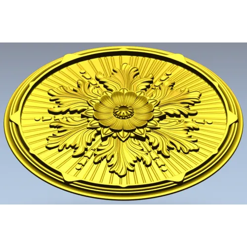 Aurelian Rosette - detailed round rosette STL for CNC