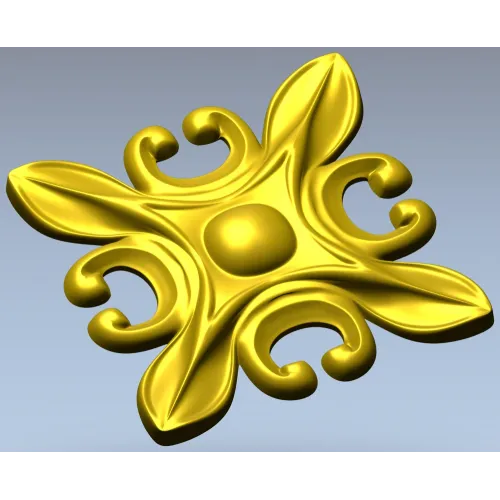 Рельефная розетка с листовыми лепестками - 3D модель STL для ЧПУ