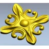 Рельефная розетка с листовыми лепестками - 3D модель STL для ЧПУ