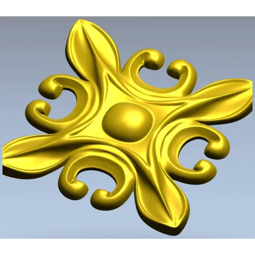 Рельефная розетка с листовыми лепестками - 3D модель STL для ЧПУ