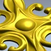 Рельефная розетка с листовыми лепестками - 3D модель STL для ЧПУ